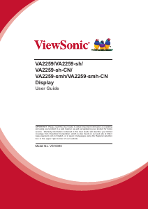 Handleiding ViewSonic VA2259-smh-CN LCD monitor