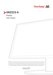 Manual ViewSonic VA2215-h LCD Monitor