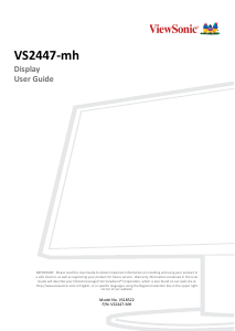 Manual ViewSonic VS2447-mh LCD Monitor