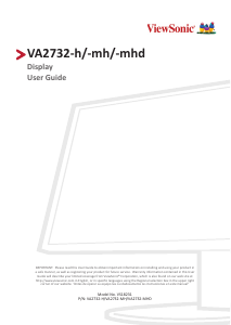Manual ViewSonic VA2732-mhd LCD Monitor