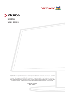 Manual ViewSonic VA3456 LCD Monitor