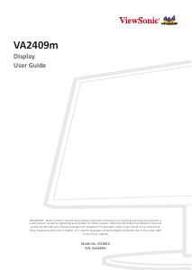 Handleiding ViewSonic VA2409m LCD monitor