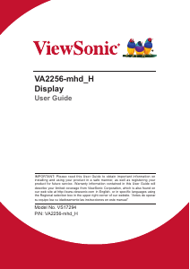 Handleiding ViewSonic VA2256-mhd_H LCD monitor