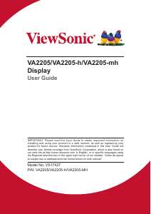 Handleiding ViewSonic VA2205-h LCD monitor