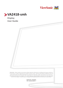 Manual ViewSonic VA2418-smh LCD Monitor