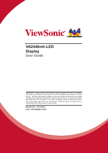 Handleiding ViewSonic VA2446mh-LED LCD monitor