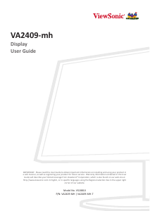 Manual ViewSonic VA2409-mh LCD Monitor