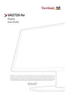 Handleiding ViewSonic VA2710-hv LCD monitor