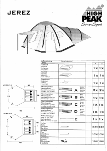 Manual High Peak Jerez 5 Tent