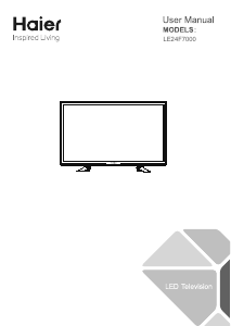 Manual Haier LE24F7000 LED Television