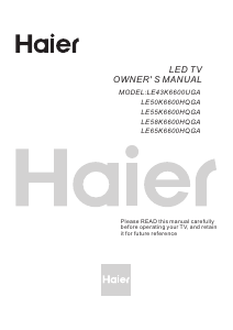 Manual Haier LE58K6600HQGA LED Television