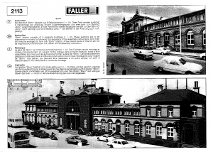 Manual Faller set 212113 H0 Bonn Station