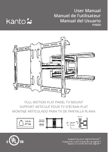 Manual Kanto PX600 Wall Mount