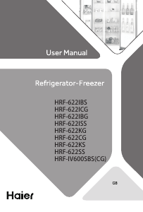 Handleiding Haier HRF-622IBG Koel-vries combinatie