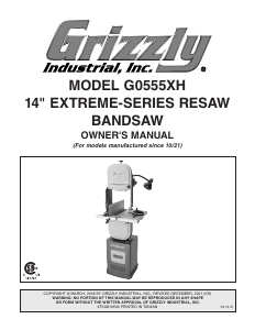 Manual Grizzly G0555XH Band Saw