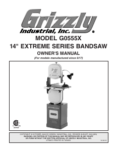 Manual Grizzly G0555X Band Saw