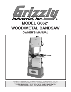 Manual Grizzly G0621 Band Saw