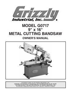 Manual Grizzly G0717 Band Saw