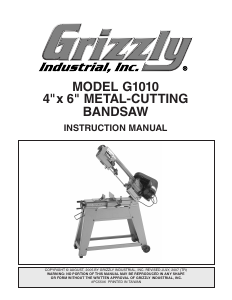 Manual Grizzly G1010 Band Saw