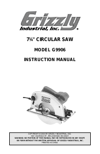 Manual Grizzly G9906 Circular Saw