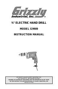 Manual Grizzly G9909 Impact Drill