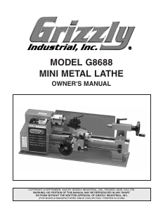 Manual Grizzly G8688 Lathe
