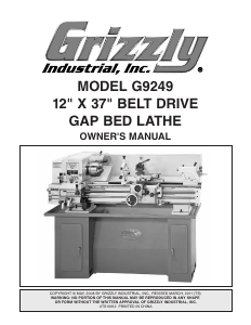 Manual Grizzly G9249 Lathe