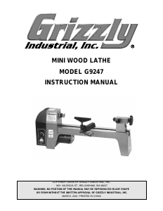 Manual Grizzly G9247 Lathe