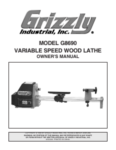 Manual Grizzly G8690 Lathe