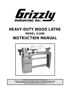 Handleiding Grizzly G1495 Draaibank