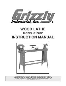 Manual Grizzly G1067Z Lathe