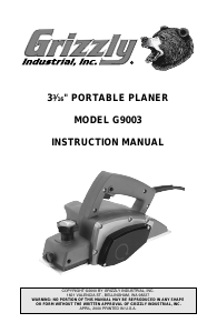 Manual Grizzly G9003 Planer