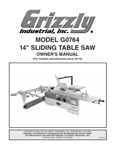 Handleiding Grizzly G0764 Tafelzaag