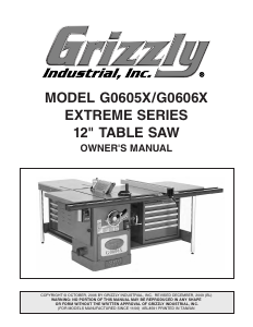 Manual Grizzly G0606X Table Saw