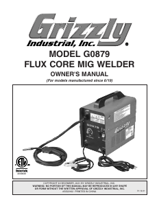 Manual Grizzly G0879 Welder