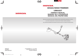 Manual de uso Honda UMK435T Desbrozador