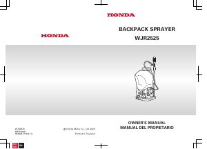 Manual Honda WJR2525T Garden Sprayer