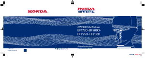 Manual Honda BF175D Outboard Motor