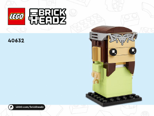 Rokasgrāmata Lego set 40632 Brickheadz Aragorns un Arvena