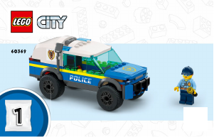 Käyttöohje Lego set 60369 City Siirrettävä poliisikoirien koulutusrata