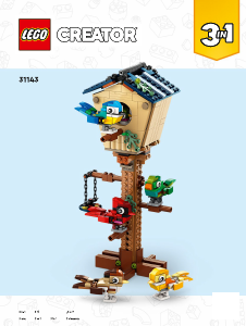 Handleiding Lego set 31143 Creator Vogelhuisje