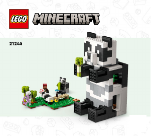 Manuál Lego set 21245 Minecraft Pandí útočiště