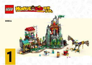 Vadovas Lego set 80044 Monkie Kid Monkie Kid komandos slėptuvė