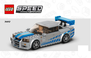 Manual Lego set 76917 Speed Champions Velocidade Furiosa Nissan Skyline GT-R (R34)