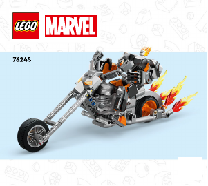 Bruksanvisning Lego set 76245 Super Heroes Ghost Rider robot och cykel