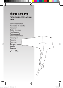 Εγχειρίδιο Taurus Fashion Professional 2300 Πιστολάκι μαλλιών