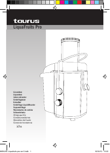 Handleiding Taurus LiquaFruits Pro Sapcentrifuge