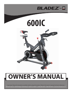 Handleiding BH Fitness 600IC Bladez Hometrainer