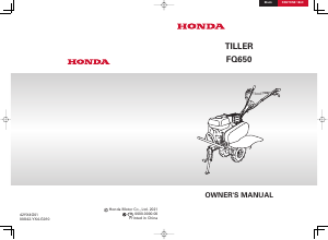 Manual Honda FQ650 Cultivator
