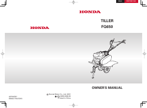 Handleiding Honda FQ650 Cultivator